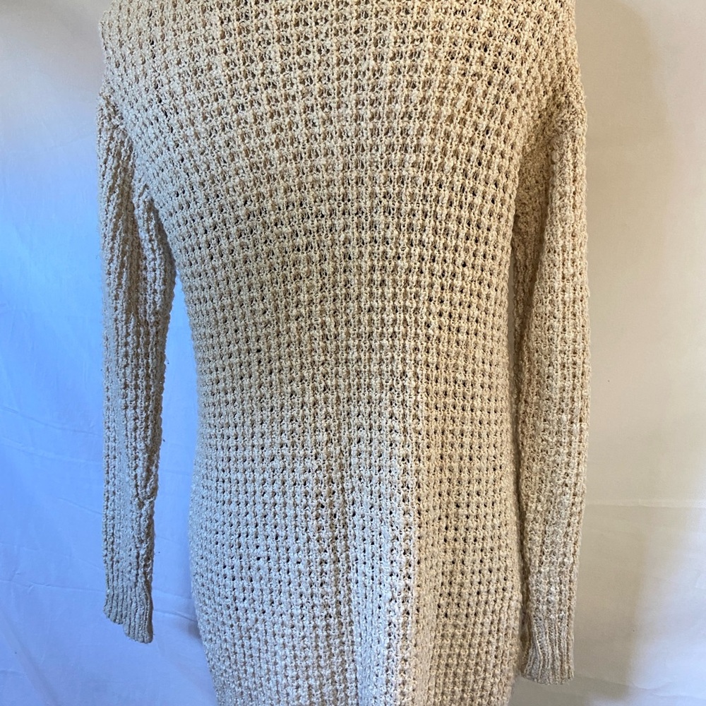 Essentials Cream Open-Front Sweater - Picture 4 of 6